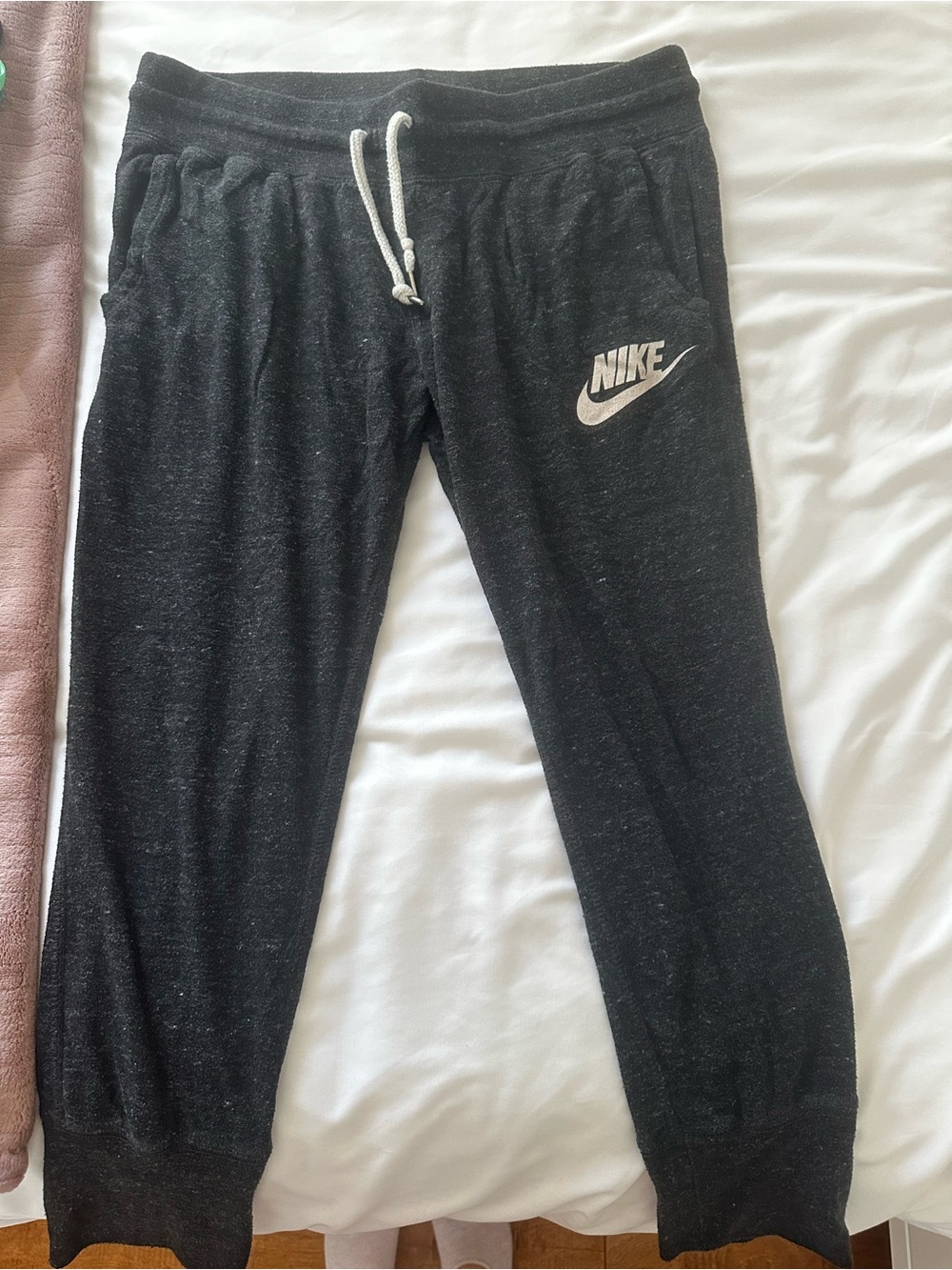 Nike Gray Jogger Sweatpants with Drawstring